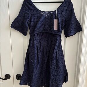 NWT Kindred Bravely Nursing Navy Dress Size Small